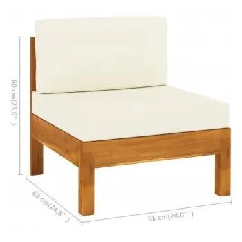 Juego de sofás con una mesa para jardines y terrazas fabricado en acacia de diseño moderno de vidaXL 18