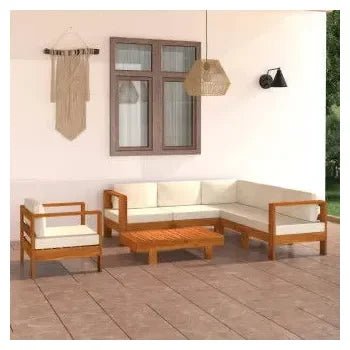 Juego de muebles con un diseño moderno para ambientes de exterior fabricado en acacia de vidaXL 2