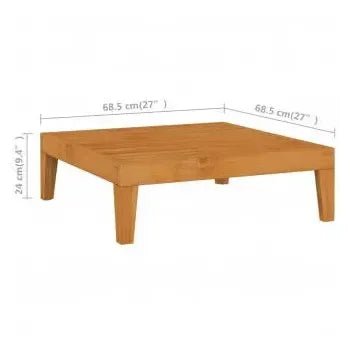 Juego moderno de sofás con una mesa de 7 piezas con cojines en color blanco crema de vidaXL 11