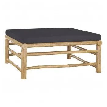 Conjunto de muebles de madera de bambú de diseño modular con cojines antracita 3 palzas de vidaXL 7