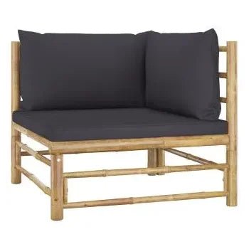 Conjunto de muebles de jardín de diseño modular fabricados en madera de pino con cojines en color de vidaXL 3