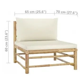 Conjunto de muebles modernos para el jardín con 9 piezas fabricadas en bambú de vidaXL 9