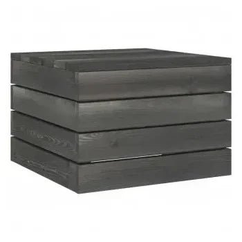 Juego de muebles de jardín de mesa y sofás de palets de pino con cojines Rojos de vidaXL 9