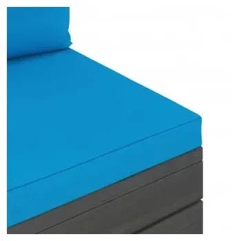 Conjunto de sofás y mesa para jardín de madera palés con acabado azul claro de vidaXL 8