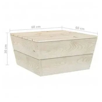 Juego de muebles para exteriores hecho de madera de abeto impregnada y tela color verde 5 piezas de vidaXL 13