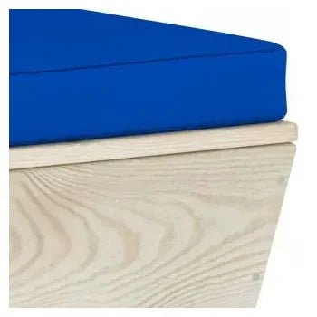 Conjunto de sofás con mesa para jardín de palés en madera de abeto de 6 piezas y cojines en azul de vidaXL 10