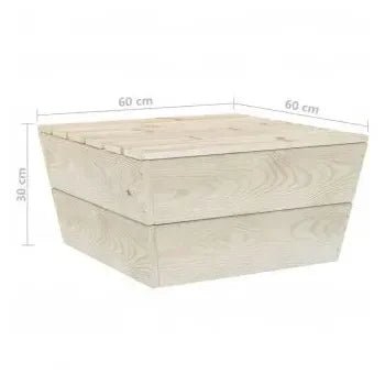 Conjunto de muebles de jardín de 6 piezas de madera de abeto con cojines color rojo de vidaXL 12