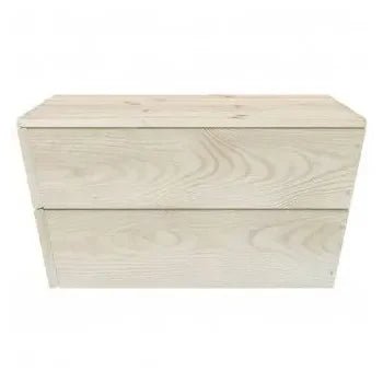 Conjunto de muebles de jardín 6 piezas de madera de abeto con cojines color azul de vidaXL 10