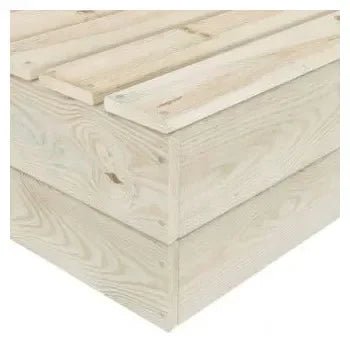 Conjunto de muebles de exterior Beige claro y turquesa de madera maciza de abeto de 7 plazas de vidaXL 11