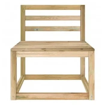 Conjunto de jardín de 6 piezas de sofás y mesa de madera de pino con cojines gris de vidaXL 7