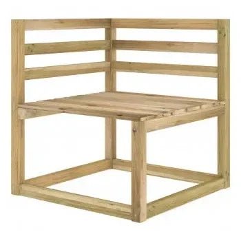 Muebles de jardín por 10 piezas de madera de pino verde impregnada rústico de vidaXL 4