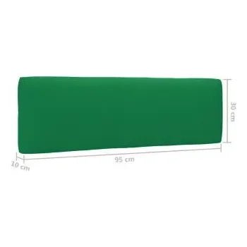 Muebles de palets de 6 piezas con cojines fabricados en madera y poliéster de color gris y verde de vidaXL 8