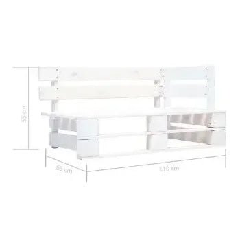 Muebles de palets de 6 piezas con cojines fabricados en madera y poliéster en color rojo y blanco de vidaXL 5