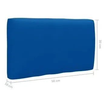 Muebles de palets de 6 piezas con cojines fabricados en madera y poliéster de color azul real de vidaXL 9