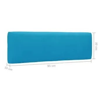Muebles de palets de 6 piezas con cojines fabricados en madera y poliéster en color negro y azul de vidaXL 8