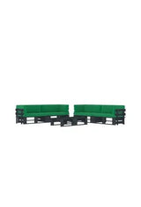 Muebles de palets de 6 piezas con cojines fabricados en madera y poliéster de color negro y verde de vidaXL