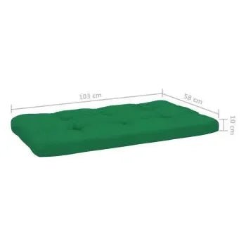 Muebles de palets de 6 piezas con cojines fabricados en madera y poliéster de color negro y verde de vidaXL 9