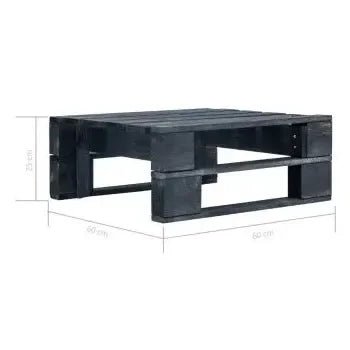 Muebles de palets de 6 piezas con cojines fabricados en madera y poliéster de color negro y gris de vidaXL 6