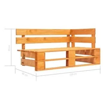 Muebles de palets de 6 piezas fabricados en madera en color marrón miel y rojo de vidaXL 5