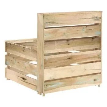 Sofá para el jardín de 3 plazas fabricado en madera de pino impregnada en color verde de vidaXL 6