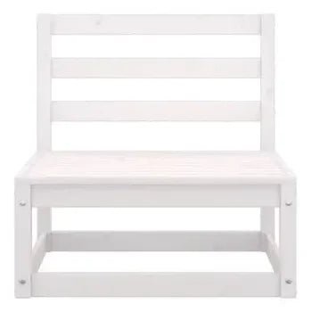 Juego de muebles de jardín con 4 piezas fabricadas en madera en color blanco de vidaXL 5