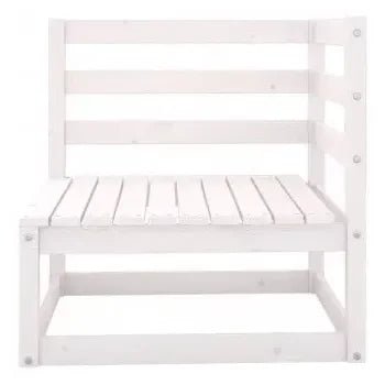 Juego de sillones y mesa para jardín de 5 plazas madera de pino maciza blanca de vidaXL 5