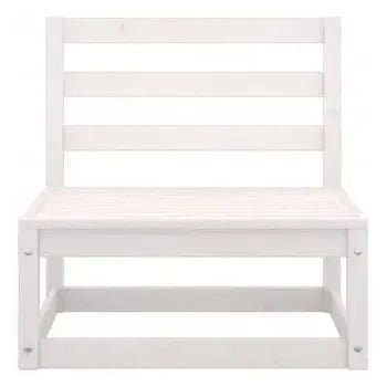 Juego de sillones y mesa para jardín de 5 plazas madera de pino maciza blanca de vidaXL 6