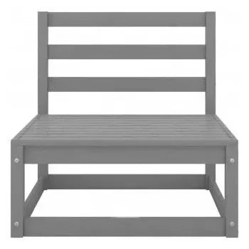Juego de sillones y mesa para jardín de 5 plazas madera de pino maciza gris de vidaXL 6