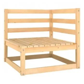 Conjunto de jardín de 9 piezas con sofás y una mesa en madera de pino maciza de vidaXL 4