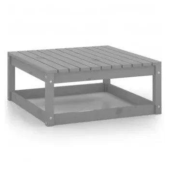 Conjunto para jardín con 9 piezas de sofás con mesa en madera maciza de pino gris de vidaXL 8