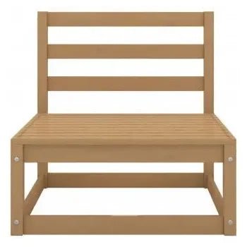 Conjunto de sofá y mesa de 7 piezas para exteriores fabricado de pino de color marrón miel de vidaXL 7