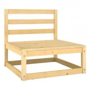 Conjunto de muebles de exterior de 11 piezas de madera de pino color marrón claro de vidaXL 6