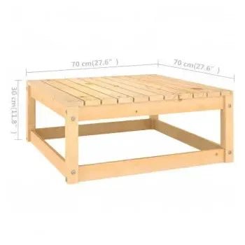 Conjunto de muebles de jardín de 11 piezas modulares de madera de pino marrón claro de vidaXL 9