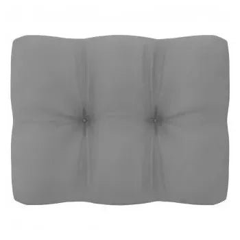 Conjunto de muebles de exterior de 7 piezas de madera de pino con cojines color gris de vidaXL 7
