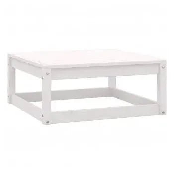 Juego de muebles para jardín de 8 piezas en color blanco con cojines Negros de vidaXL 5