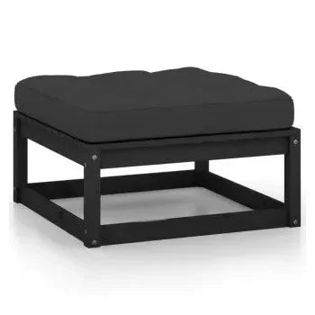 Juego de muebles para jardín de 4 piezas con cojines fabricado en madera de pino maciza en color de vidaXL 6