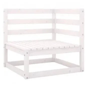 Conjunto de sofás con mesa para jardín de 8 piezas en madera de pino maciza blanco y gris antracita de vidaXL 4