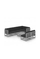 Ensemble de meubles de jardin en bois de couleur anthracite structure de vidaXL