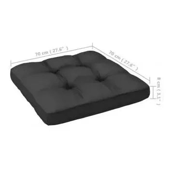 Set de muebles para terrazas o el jardín de 9 piezas en pino color negro de vidaXL 11
