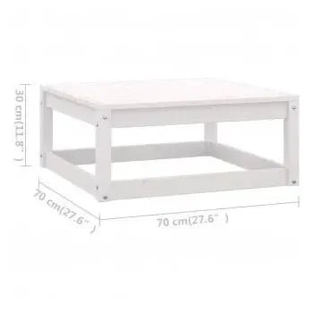 Conjunto mobiliario para jardines fabricado en madera de pino blanco con cojines color gris de vidaXL 11