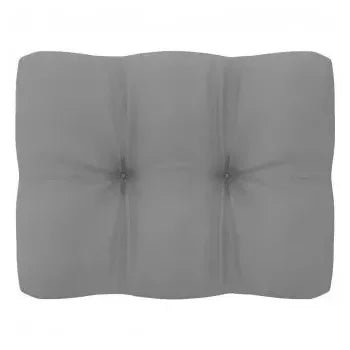 Conjunto exteriores de muebles fabricados en madera de pino con cojines en color gris de vidaXL 7