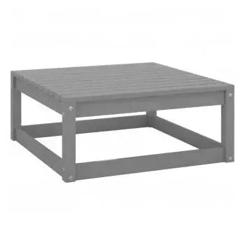 Conjunto moderno de muebles fabricados en madera maciza con cojines de acabado gris de vidaXL 5