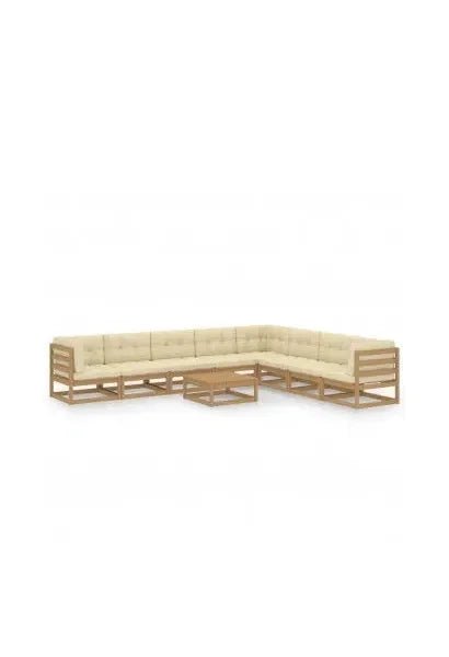 Conjunto de muebles para el jardín con un diseño rústico fabricado en madera de vidaXL
