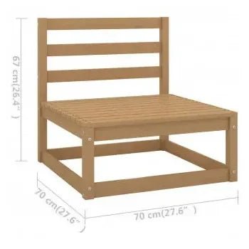 Conjunto de muebles para el jardín con un diseño rústico fabricado en madera de vidaXL 9