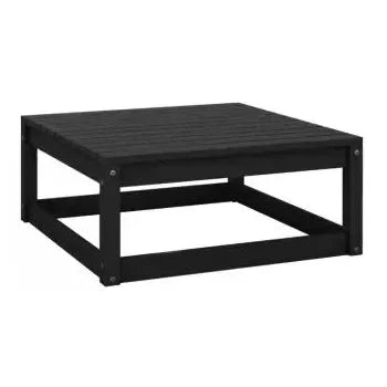 Muebles exteriores para el jardín con 9 piezas fabricadas en pino de color negro de vidaXL 3