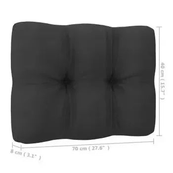 Muebles exteriores para el jardín con 9 piezas fabricadas en pino de color negro de vidaXL 10