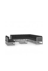 Furniture set made of pine wood in gray and anthracite by vidaXL