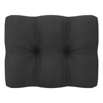 Juego de muebles de jardín 10 piezas de pino negro y cojines antracita de vidaXL 7