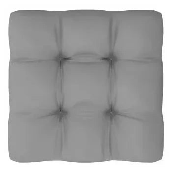 Conjunto de muebles exteriores fabricados en madera maciza de pino con cojines color gris de vidaXL 6
