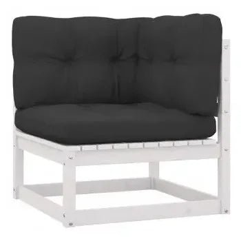 Juego de muebles modulares para terrazas y el jardín fabricado en pino blanco y gris de vidaXL 4